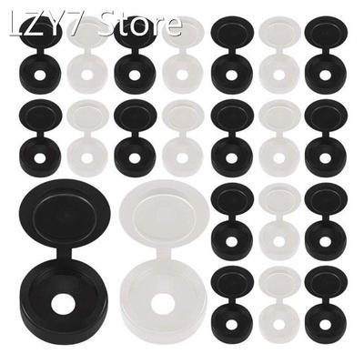 600 Packs Hinged Screw Cover Caps Plastic Screw Caps Fold Sc