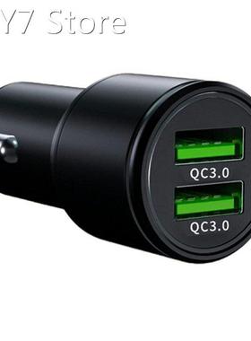 QC3.0 Dual USB Car Charger 2 Ports 3.0A Cig Socket Lighter A