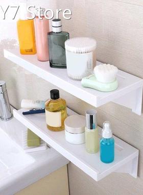 Single Tier Suction Cup Bathroom Shelf Wall Rack Plastic Sho