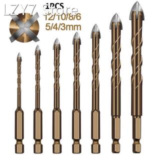 Cross Hex Tile Drill Bits Set 3/4/5/6/8/10/12mm Power Tools