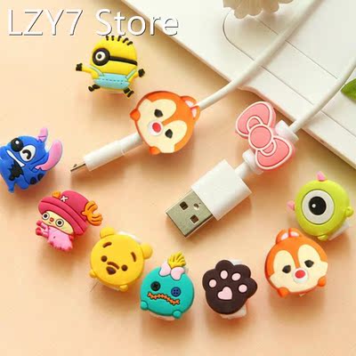 Cartoon Cable Protector Data Line Cord Protective Cover Char