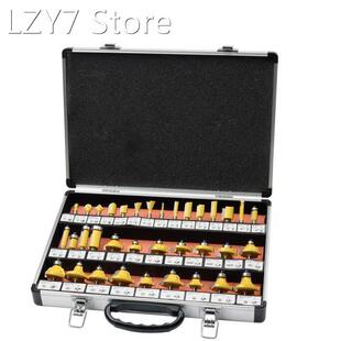 35-Pieces 1/4 1/2 Shank 8MM Shank Milling Cutter Set Trimmin