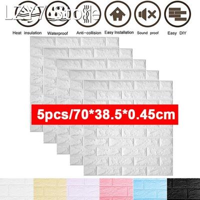 5pcs 70x38cm Wall Stickers 3D Wallpaper for Walls in Rolls S