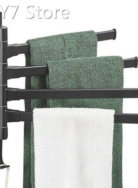 Towel Hanger Wall Mounted Towel Rack Rotating Bathroom Alumi