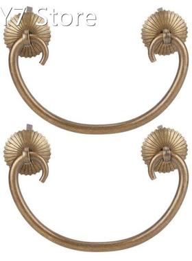2 Set Cabinet Handles Drawer Pulls Chinese Style Antique Cop