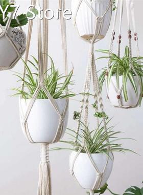 Macrame Plant Hangers Indoor Hanging Planter Basket Flowe Po