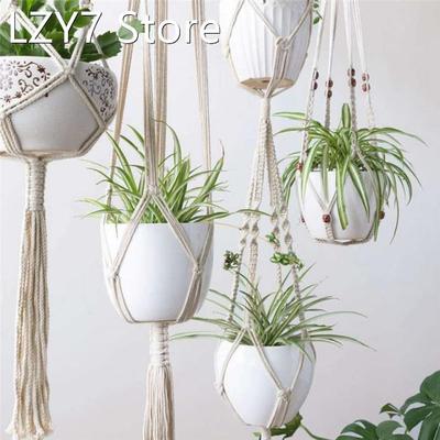 Macrame Plant Hangers Indoor Hanging Planter Basket Flowe Po