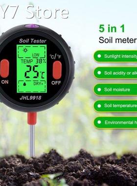 5 in 1 Soil Tester PH Meter Digital Tester Plants Soil Moist