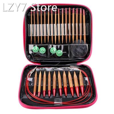 Interchangeable Carbonized Bamboo Needles Set Aluminum Circu