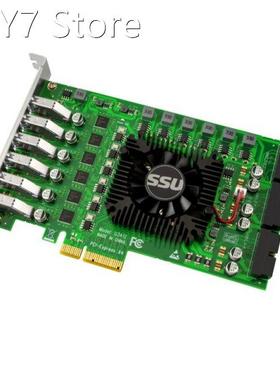 SSU PCI Express PCI-E to USB 3.0 Expansion Card Raiser 12 Po