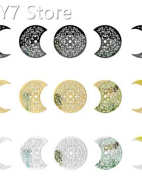 5pcs 3D Moon Phase Decorative Wall Stickers Home Decoration