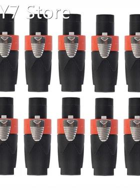 10pcs 4 Pole Male Speaker Audio Cable Connector Plug for Cab