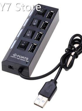 4 Port Micro USB Hub 2.0 USB Splitter High Speed 480Mbps USB