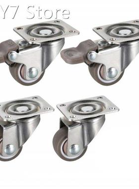 4PCS Casters Wheels For Home Furniture Soft Rubber Swivel Ca