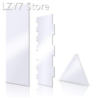 Zigzag Wave Transparent Cake Scrape Acrylic Buttercream 3 Pc