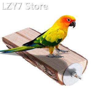 Parrot Bird Perch Toy Wooden Stand Holder Platform Squirrel