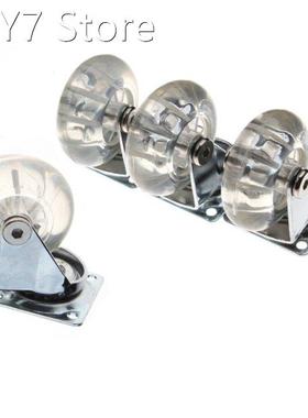 ZENHOSIT 4PCS 50mm Transparent Caster PU Durable Chair Sofa