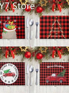 Winter Cotton And Linen Non-Slip Insulation Table Cloth Xmas