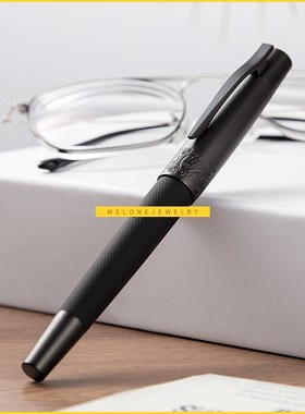 Hongdian 6013 Elegant black Metal Fountain Pen itanium Black