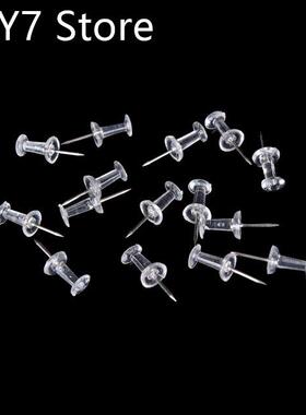 40pcs/set Clear Transparent Plastic Tacks Push Pins Assorted