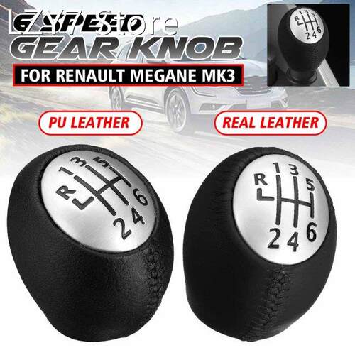 6 Speed Gear Shift Knob Manual Lever Shifter Handball PU Lea