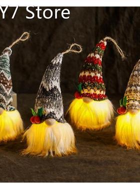 Christmas Ornaments Elf Doll Faceless Stripe Santa Claus Wit