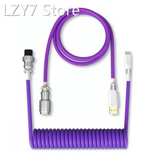 Coiled Type C USB Cable Sleeved USB to Type-C Coiled cable f