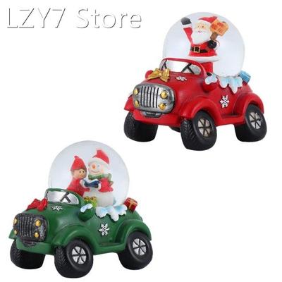 Christmas Colored LED Lighted Snow Globe Car Village Santa C