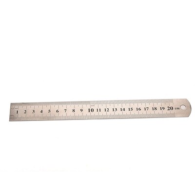 20cm Metal Ruler Stainless Steel Metric Rule Precision Doubl
