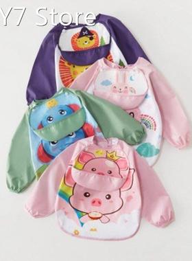 Cartoon Baby Eating Overalls Bibs Waterproof Baby Anti-wear