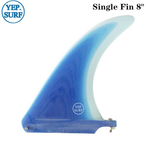single Fiberglass Surfing 8 Length Fin Surf Longboard Fins S