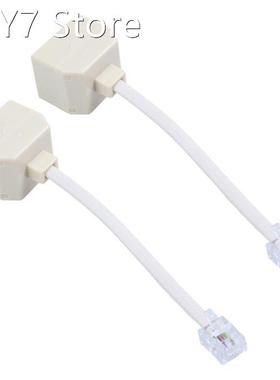 2X Telephone RJ11 Male Line to Double RJ11 Female Jack Filte