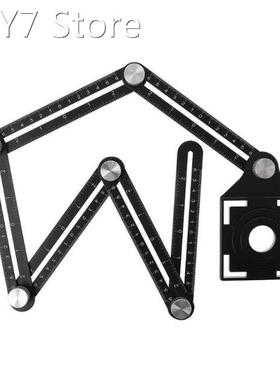Multi Template 6 Folding Rulers Puncher Carpentry Angle Rule