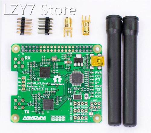 V1.3 MMDVM_HS_Dual_Hat Duplex Hotspot board +2pcs Antenna Su
