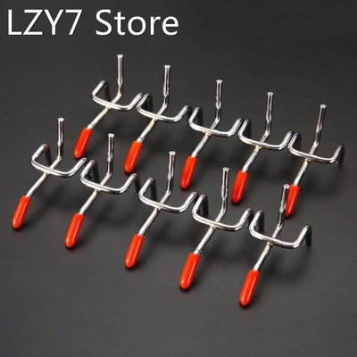 10/25pcs Stainless Steel Silver Red Peg Board Hook 25mm Sing