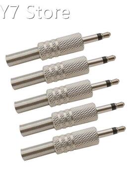 2/5Pcs 3.5mm 2 Pole Audio Plug Solder Connector With Metal S