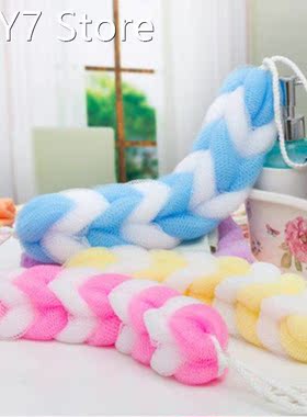 Soft Back Strap Bath Scrubber Rich bubbles Body Brush Shower