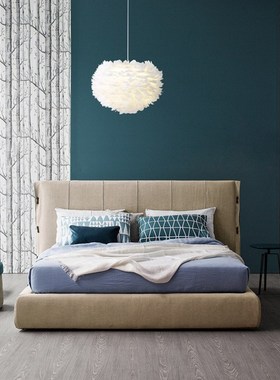 Nordic Bedroom Feather Chandelier Warm and Romantic Home Din