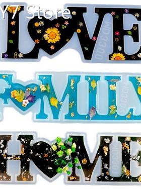 DIY Crafts Epoxy Casting Home Decoration Letters Resin Mold