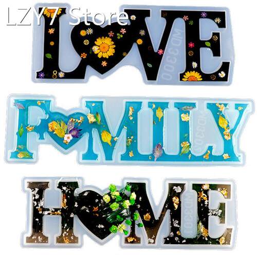 DIY Crafts Epoxy Casting Home Decoration Letters Resin Mold