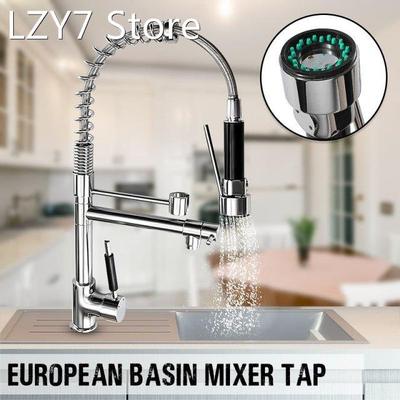Kitchen Chrome Pull Out Side Spring Faucet Sprayer 360 Rotat