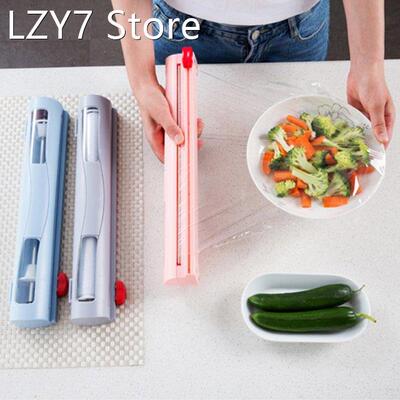 Plastic Wrap Dispenser with Slide Cutter Reusable Foil &