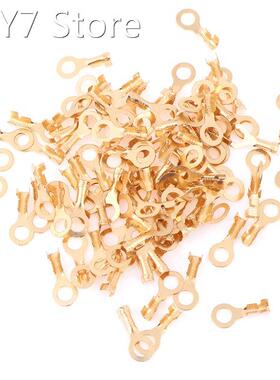New 100Pcs 4.2mm Gold Plated Brass Round Splice Cold Pressed