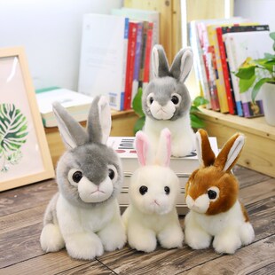 Simulation rabbit plush cute hare stuffed super soft bunny