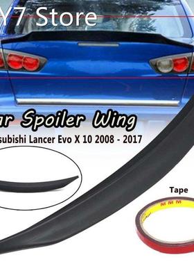 ABS Car Rear Trunk Lip Spoiler Guard Flow Plate Wing Black F