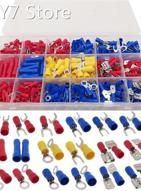 Crimp Terminals Set Cable Lugs Spade Ring Electrical Wire Co