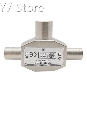 1Piece T Type 2 Male Plug to 1 Female Jack Adapter 2 Way TV