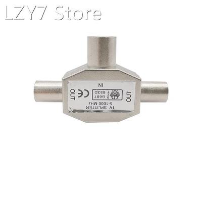 1Piece T Type 2 Male Plug to 1 Female Jack Adapter 2 Way TV