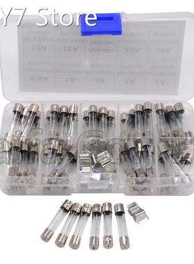 72Pcs/lot 6*30mm Quick Blow Glass Tube Fuse Assorted Kit Fas