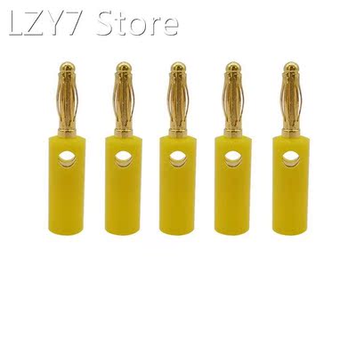 5/10/20Pcs Yellow 4mm Banana Plug Connector Audio Speaker Sc